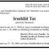 Brantsch Irmhild 1934-2005Todesanzeige